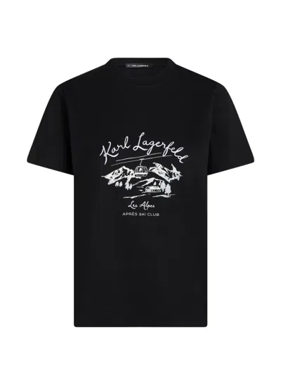 Karl Lagerfeld Après Ski Club T-shirt In Black