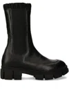 Karl Lagerfeld Aria Long Gore Ruffle Bt Woman Ankle Boots Black Size 10 Calfskin In Black