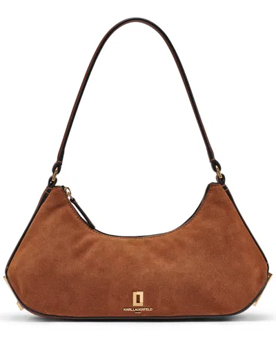 Karl Lagerfeld Arielle Leather Medium Shoulder Handbag In Animal Print