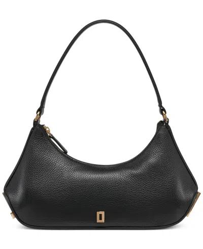 Karl Lagerfeld Arielle Leather Shoulder Bag In Black,gold