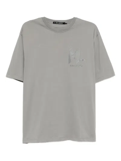Karl Lagerfeld Artwork K T-shirt In Gray