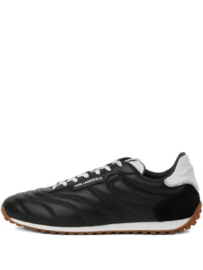 Karl Lagerfeld Astra Volley Lace-up Sneakers In Black