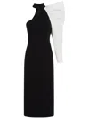Karl Lagerfeld Asymmetric Midi Dress In Black