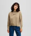Karl Lagerfeld Asymmetric Mock-neck Sweatshirt In Gray