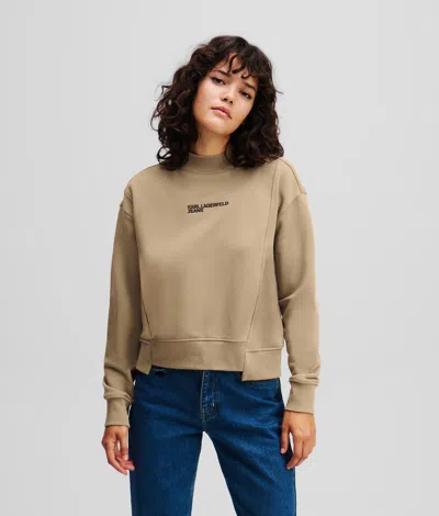 Karl Lagerfeld Asymmetric Mock-neck Sweatshirt