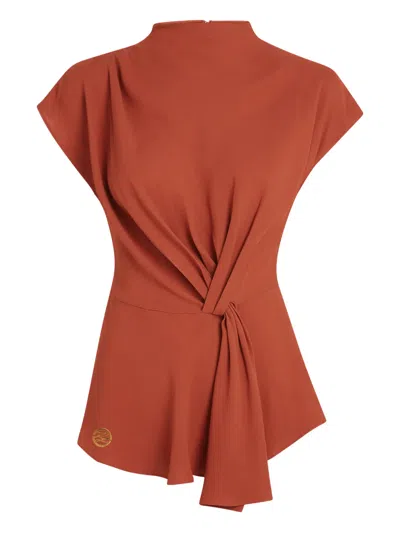Karl Lagerfeld Asymmetrical Draped Top
