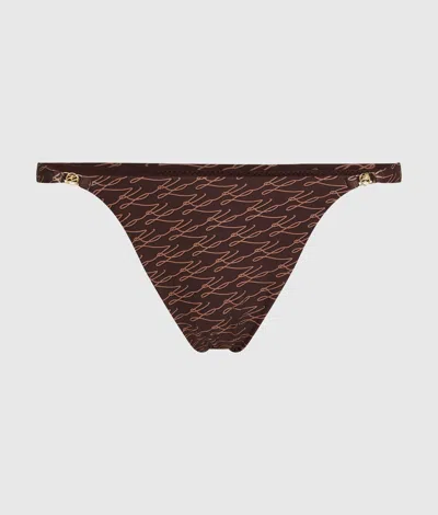 Karl Lagerfeld Autograph Cheeky Tanga Bikini Bottom In Multi