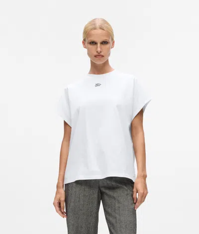 Karl Lagerfeld Autograph Relaxed T-shirt In White