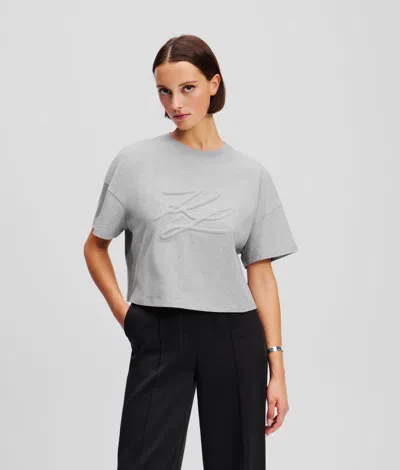 Karl Lagerfeld Autograph T-shirt In Gray