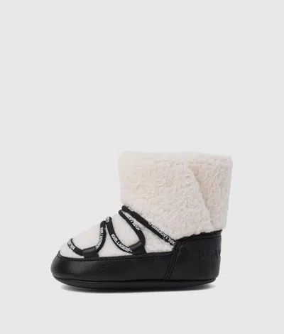 Karl Lagerfeld Baby Faux-shearling Booties In White