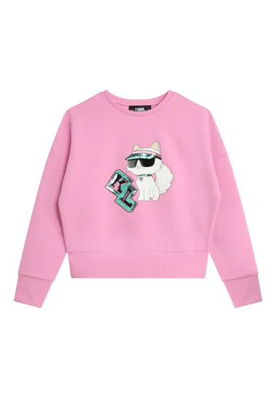 Karl Lagerfeld Kids' Baby Girl Sweatshirt  In Pink