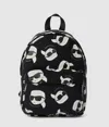 Karl Lagerfeld Baby Ikon All-over-print Backpack In Black