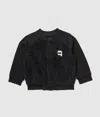 Karl Lagerfeld Baby Ikon Bomber Jacket In Black