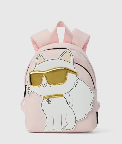 Karl Lagerfeld Baby Ikon Choupette Backpack In Pink