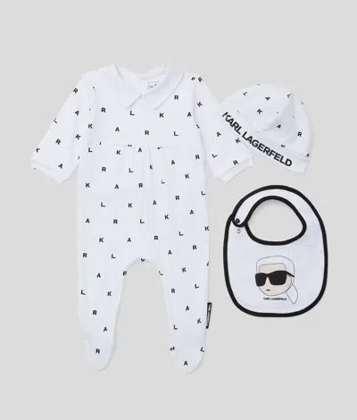 Karl Lagerfeld Baby Ikon Pajama Set In White