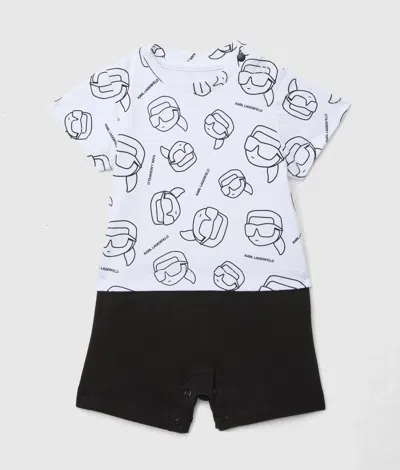 Karl Lagerfeld Baby Ikon Romper Suit In Multi
