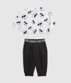 Karl Lagerfeld Baby Ikon Sweatshirt And Pants Gift Set In White