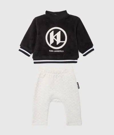 Karl Lagerfeld Baby Sweatshirt And Pants Set In White