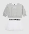 Karl Lagerfeld Baby Sweatshirt And Skirt Gift Set In Gray