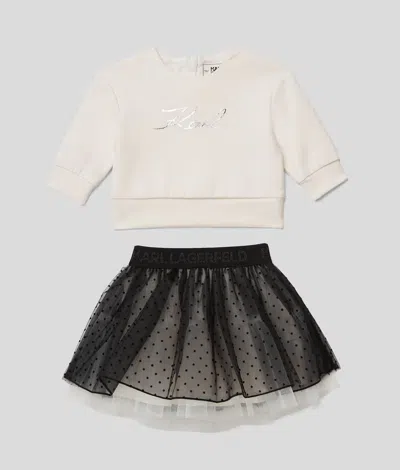 Karl Lagerfeld Baby Sweatshirt And Skirt Set