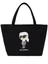 Karl Lagerfeld Patterned Shoulder Bag In Black