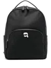Karl Lagerfeld Ikon Nylon Backpack In Black