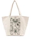 Karl Lagerfeld Reversible Canvas Tote Bag In Beige