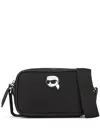 Karl Lagerfeld K/ikonik 2.0 Leather Crossbody Bag In Trench Beige