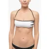 Karl Lagerfeld Bandeau Bikini Top With Contrasting Trim In White