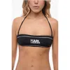 Karl Lagerfeld Bandeau Bikini Top With Printed Contrasting Details