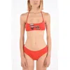Karl Lagerfeld Bandeau Karl & Choupette Bikini Top With Studs