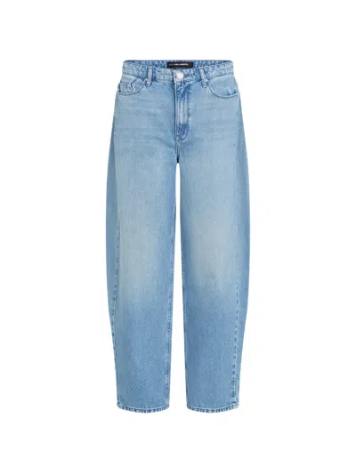 Karl Lagerfeld Barrel-leg Jeans In Blue