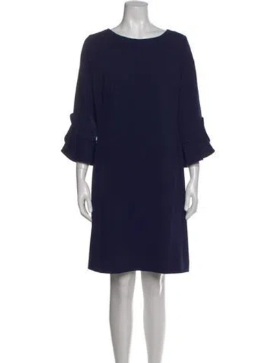Pre-owned Karl Lagerfeld Bateau Neckline Knee-length Dress In Black