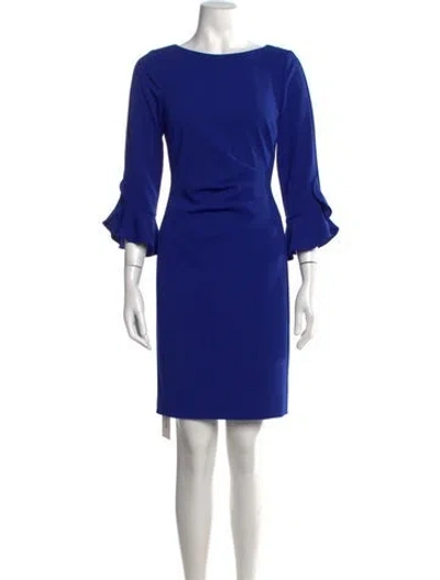 Pre-owned Karl Lagerfeld Bateau Neckline Knee-length Dress W/ Tags In Blue