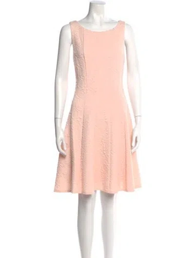 Pre-owned Karl Lagerfeld Bateau Neckline Knee-length Dress W/ Tags In Pink