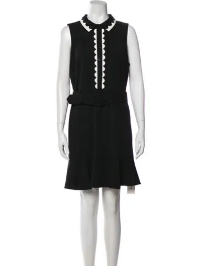 Pre-owned Karl Lagerfeld Bateau Neckline Mini Dress In Black