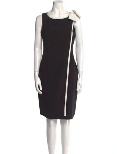 Pre-owned Karl Lagerfeld Bateau Neckline Mini Dress In Multi