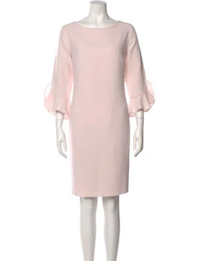 Pre-owned Karl Lagerfeld Bateau Neckline Mini Dress In Pink