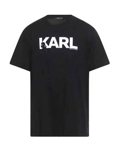 Karl Lagerfeld Beachwear Man T-shirt Black Size Xxl Organic Cotton