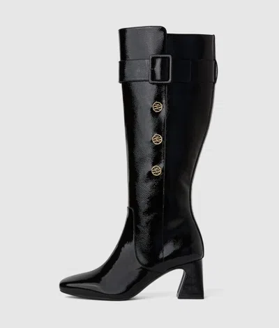 Karl Lagerfeld Beata Autograph Tall Boots In Black