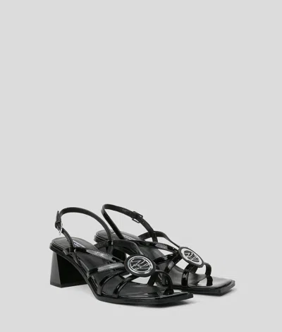 Karl Lagerfeld Bekki Heeled Sandals In Black