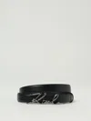 Karl Lagerfeld Signature Belt In Black
