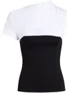 Karl Lagerfeld Bi-color Top In White