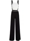 Karl Lagerfeld Zweifarbiger Jumpsuit In Schwarz