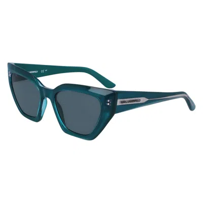 Karl Lagerfeld Bicolor Injected Sunglasses In Green