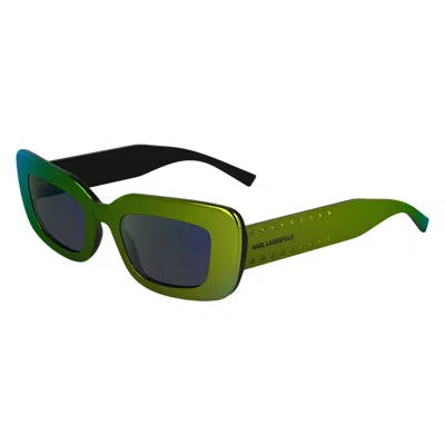Karl Lagerfeld Bicolor Injected Sunglasses In Green