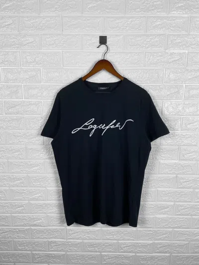 Pre-owned Karl Lagerfeld Big Logo T Shirt In Black