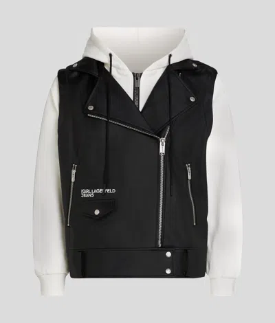 Karl Lagerfeld Biker Jacket In Black