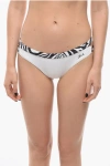 Karl Lagerfeld Bikini Bottom With Animal Patterned Edges And Cut-out Detail