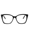 Karl Lagerfeld Textured Black Acetate Glasses In Black